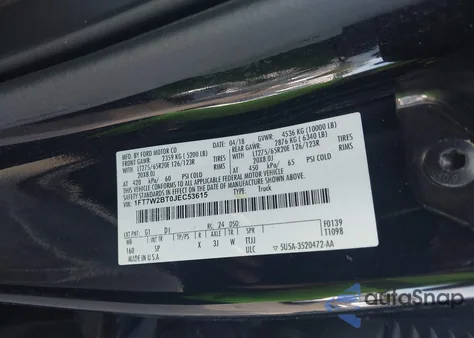 2018 Ford F-250 King Ranch from USA, damaged, VIN 1FT7W2BT0JEC53615